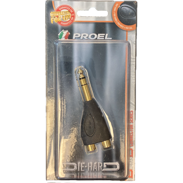 PROEL 2 x Phono to Stereo jack connector DHPA250